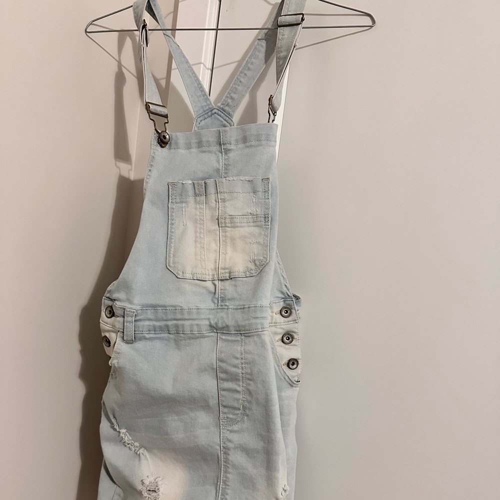 jean overall skirt
